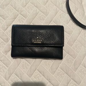 Kate spade black foldable wallet